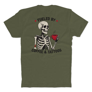 Fueled By Coffee And Tattoos T-Shirt