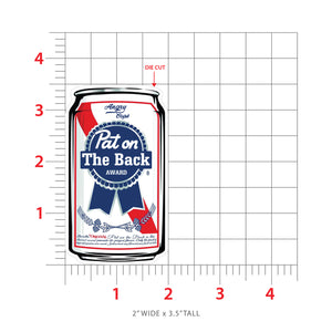 Pat On The Back Award Sticker