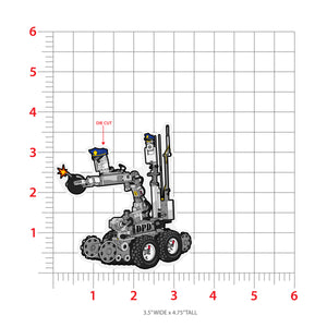 Dallas Bomb Robot Sticker