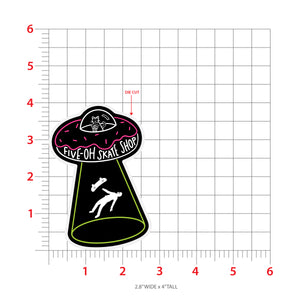 Five Oh Spaceship Sticker