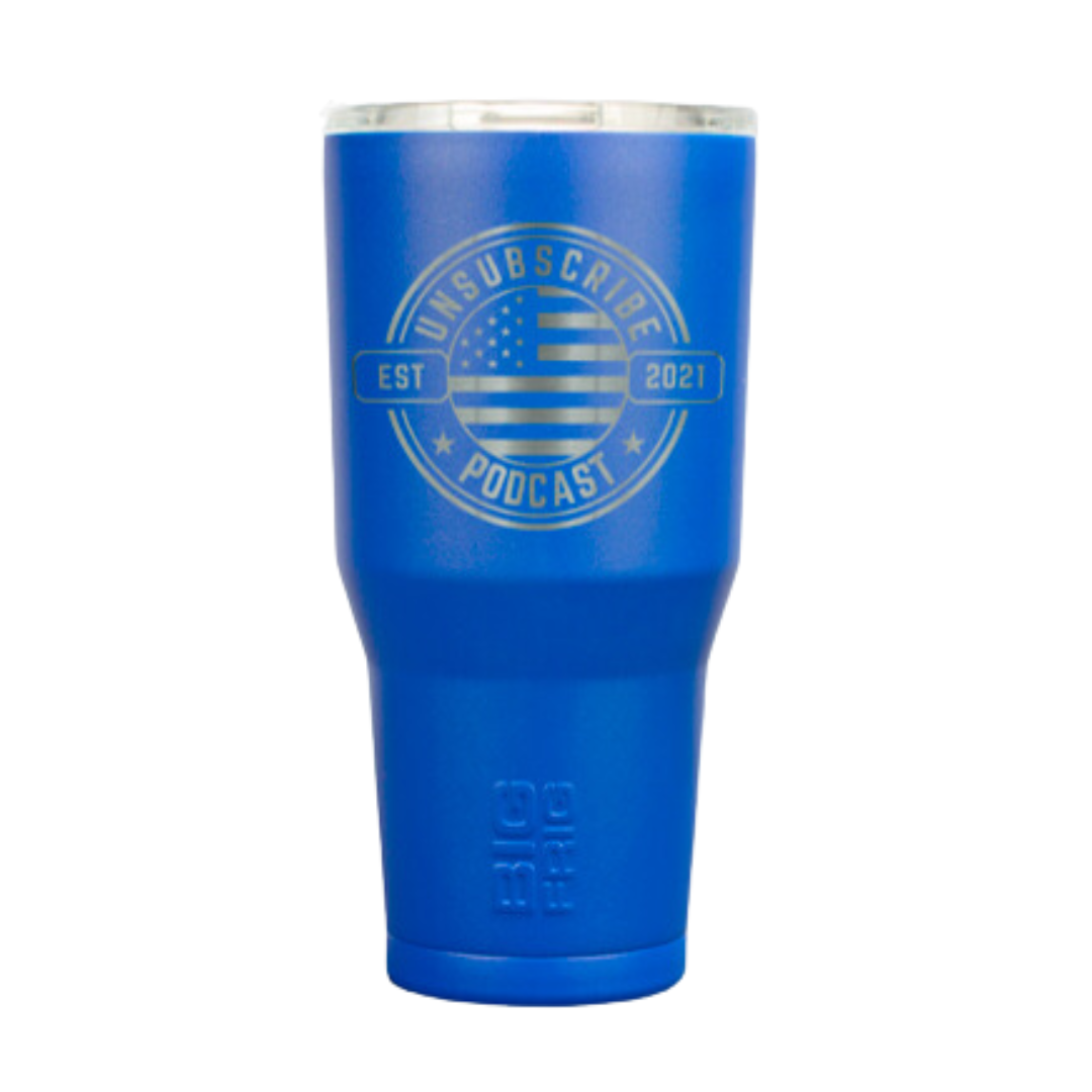 Unsubscribe Podcast Tumbler (Blue)