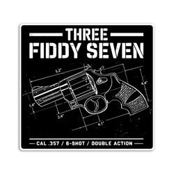 Three Fiddy Seven Sticker