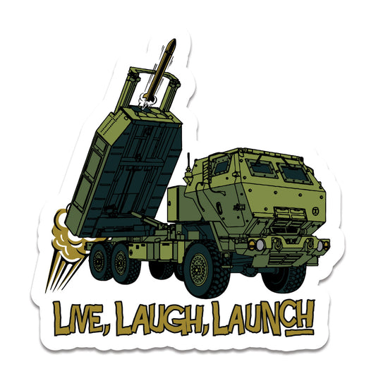 HIMARS Live, Laugh, Launch Sticker