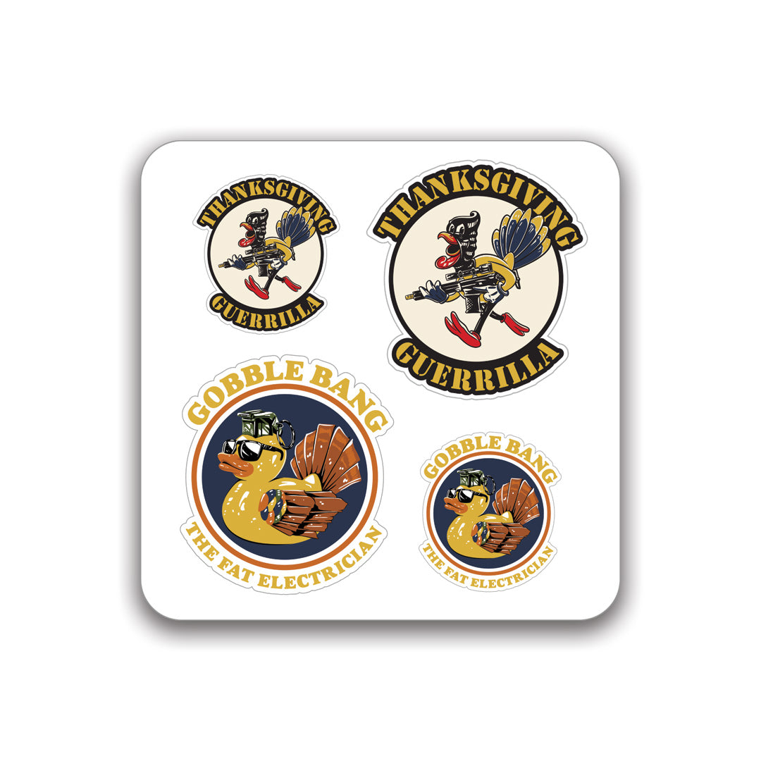 Gobble Bang/Thanksgiving Guerrilla Sticker Pack