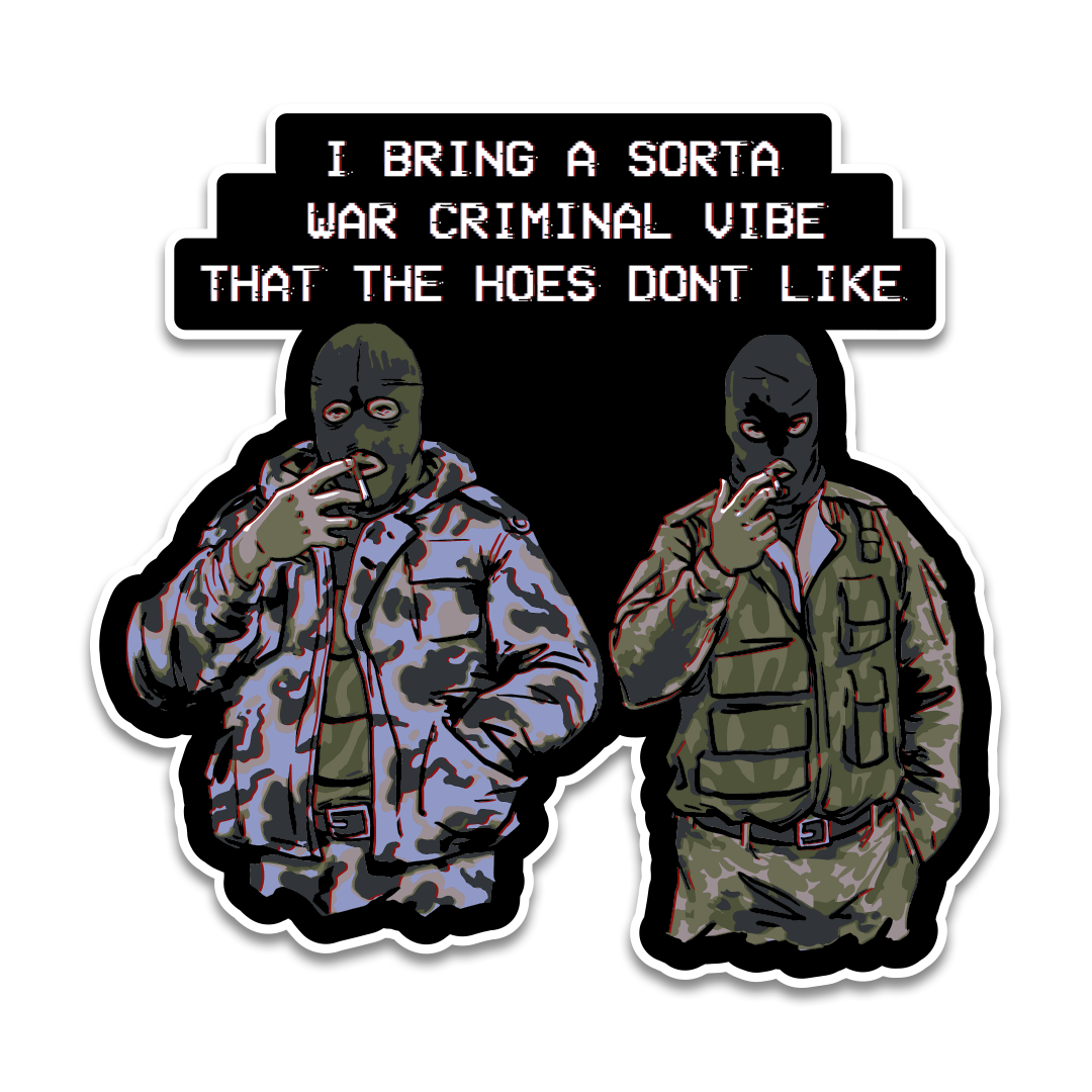 War Criminal Sticker