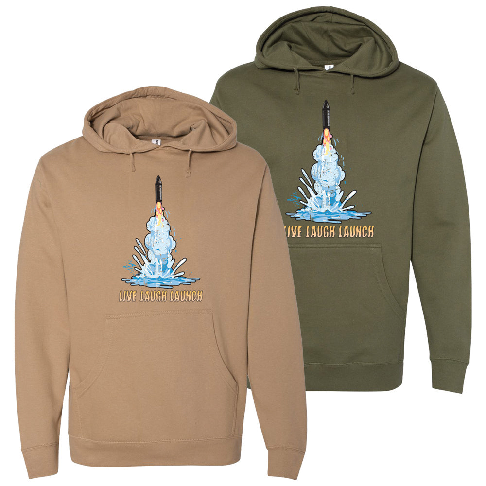 Live Laugh Launch Trident Hoodie