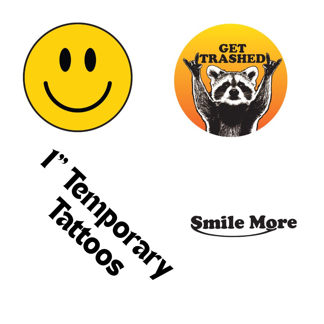 Smile More Temporary Tattoos