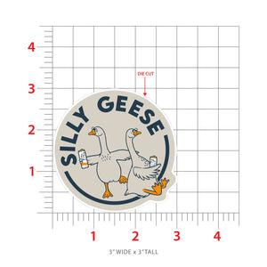 Silly Geese Sticker