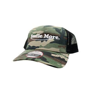 Smile More Camo Hat