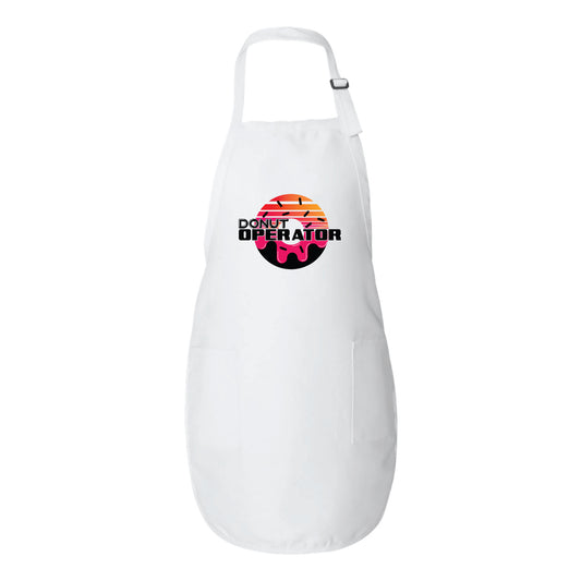 Donut Logo White Apron