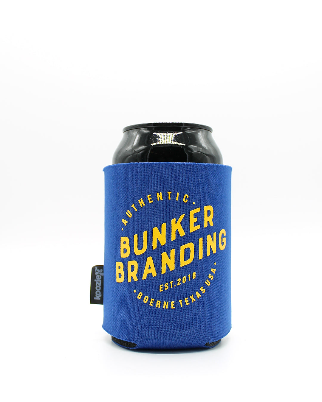 Bunker Branding Blue Can Cooler