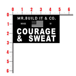 Courage & Sweat Sticker