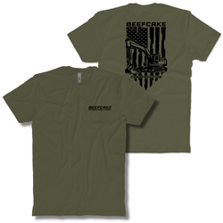 Beefcake Excavator Left Chest T-Shirt