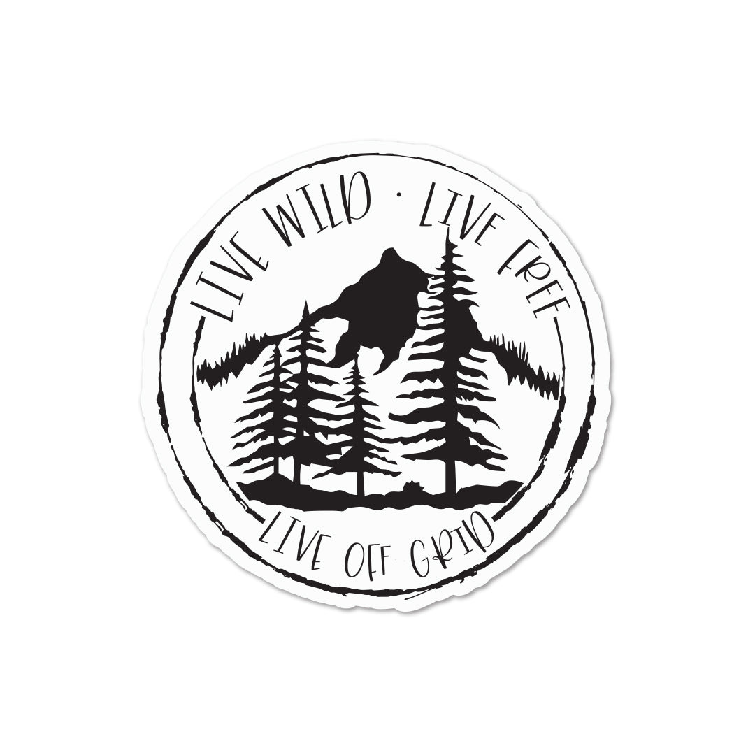 Live Wild Live Free Sticker