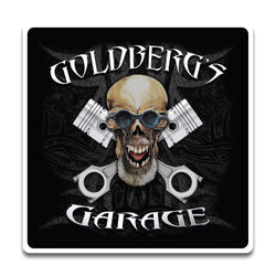 GG Skull and Pistons Sticker